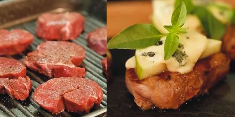 Receita: medalhão de filé com maçã verde e gorgonzola, de Kaito Casagrandi